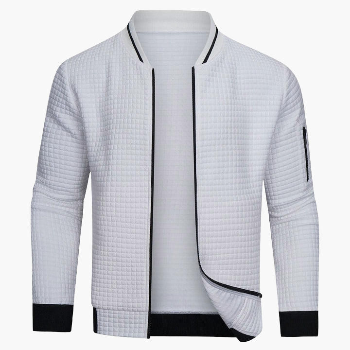 Men's Modern Minimalist Bomber Jacket – Stylish Everyday Outerwear
