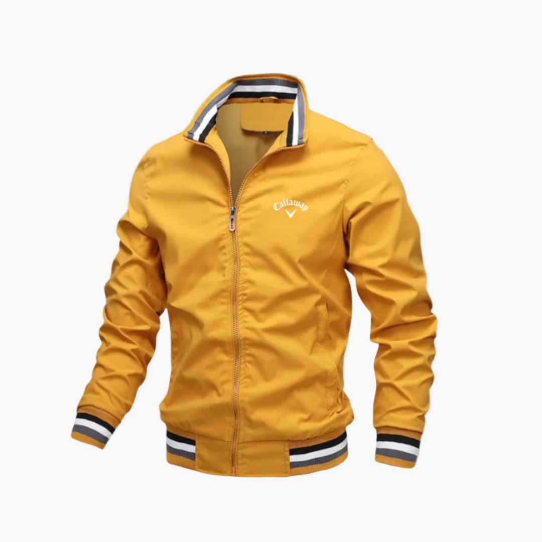 Men's Lightweight Golf Windbreaker Jacket – Athletic Fit Water-Resistant Zip-Up for Golf & Outdoor Activities