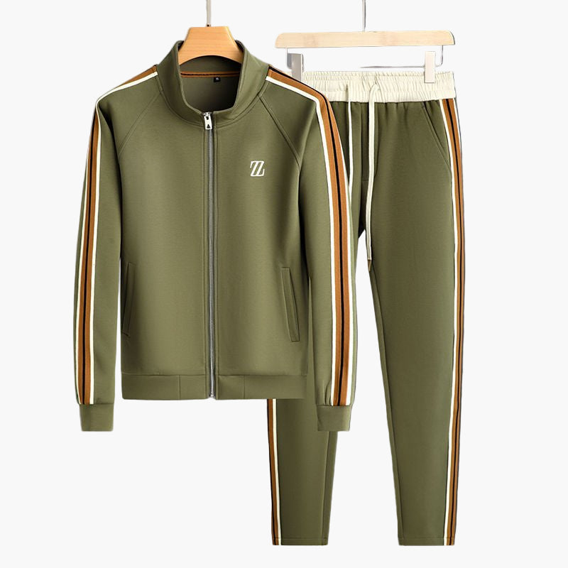 Men's Athletic Slim Fit 2-Piece Tracksuit Set – Modern Sporty Style for Training & Casual Wear