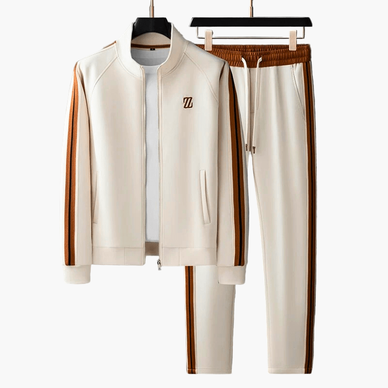 Men's Athletic Slim Fit 2-Piece Tracksuit Set – Modern Sporty Style for Training & Casual Wear