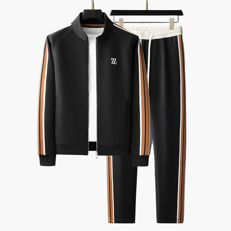 Men's Athletic Slim Fit 2-Piece Tracksuit Set – Modern Sporty Style for Training & Casual Wear
