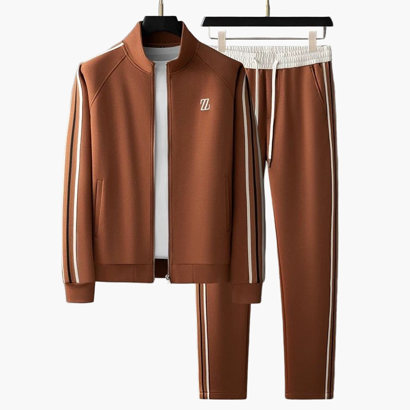 Men's Athletic Slim Fit 2-Piece Tracksuit Set – Modern Sporty Style for Training & Casual Wear