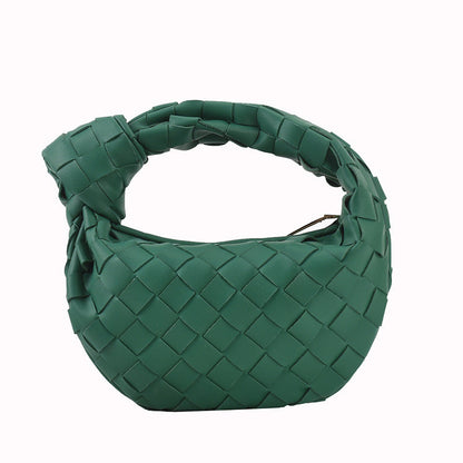 Angela – Woven Small Round Bag in Solid Colors