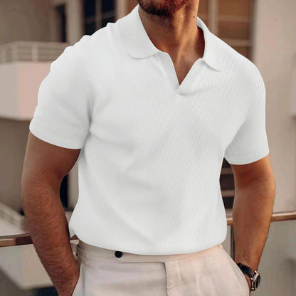 Men's Slim Fit Polo Shirt Short Sleeve Casual Business Top
