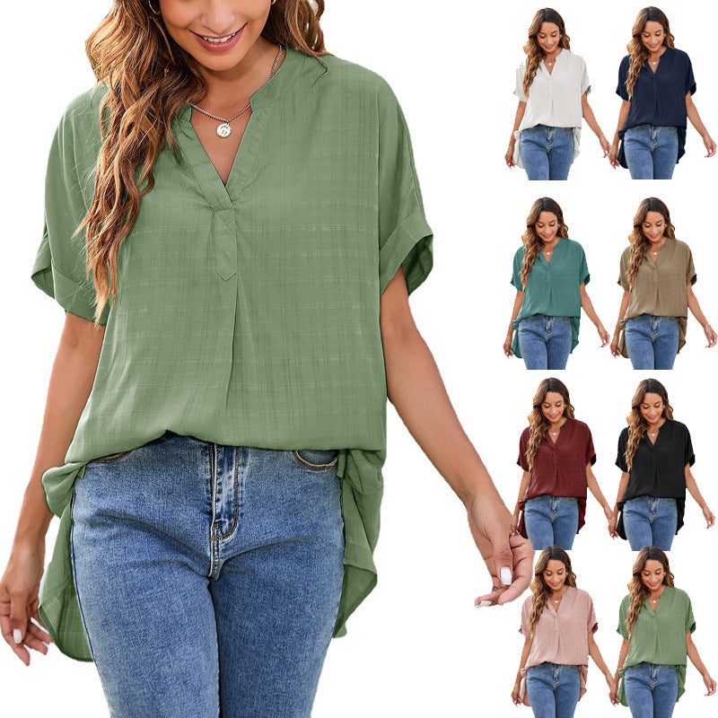 Michelle – V-neck Casual Pullover Loose Shirt
