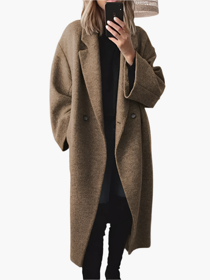 Women's Classic Long Winter Overcoat – Elegant Autumn & Winter Outerwear