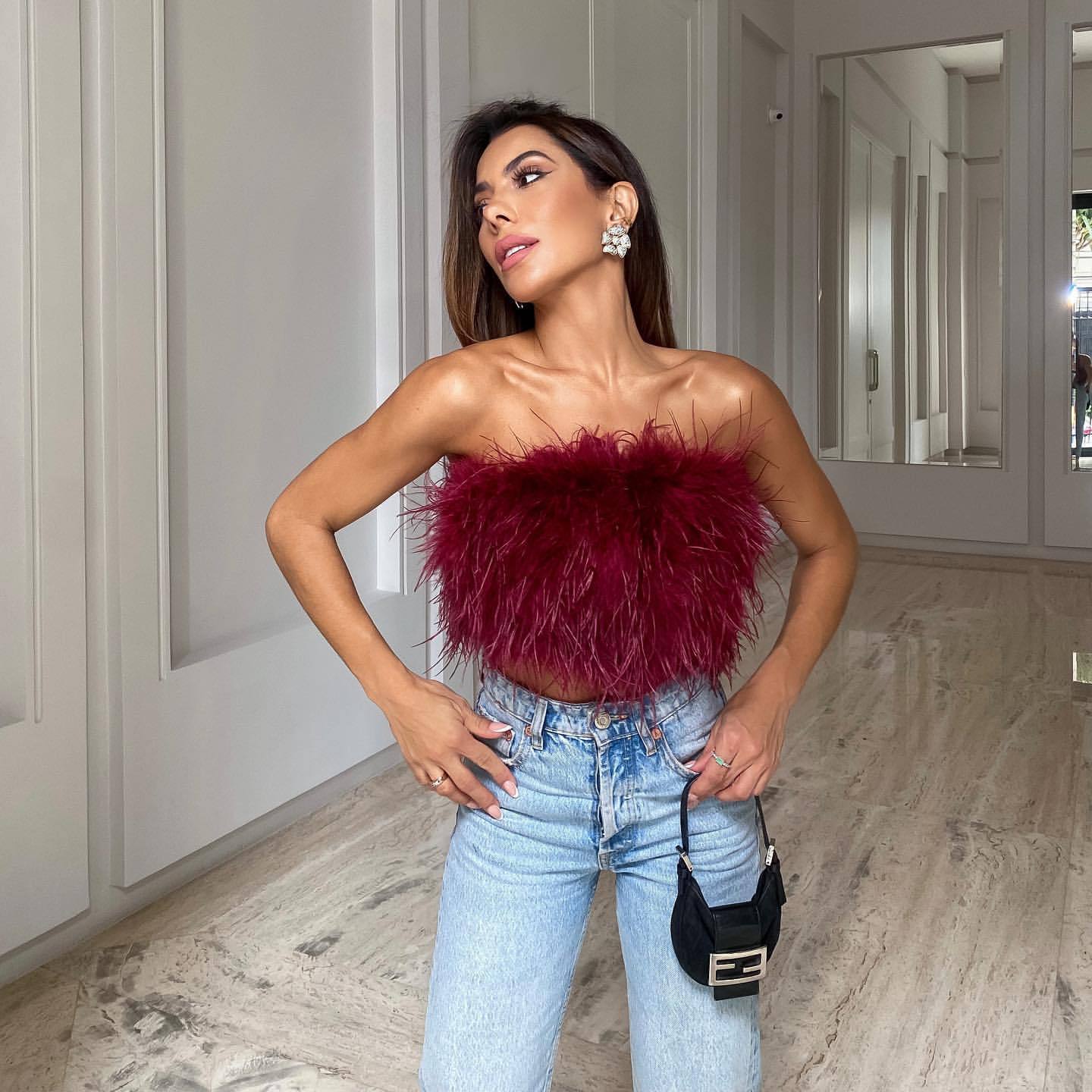 Brenda – Fashion Fluffy Tube Top for Women