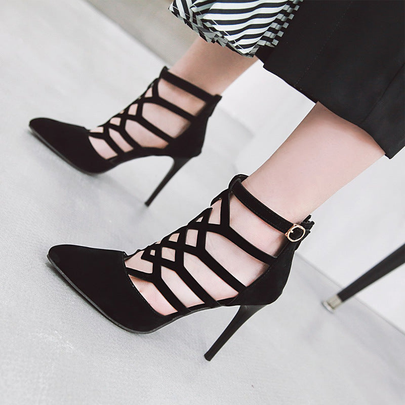 Natalie – High Heel Cutout Roman Shoes