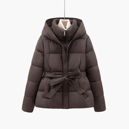 Women's Winter Parka Belted Coat Puffer Jacket for Cold Weather