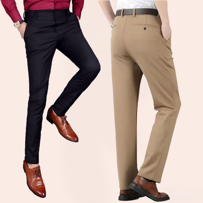 Men's Slim Fit Stretch Business Casual Trousers