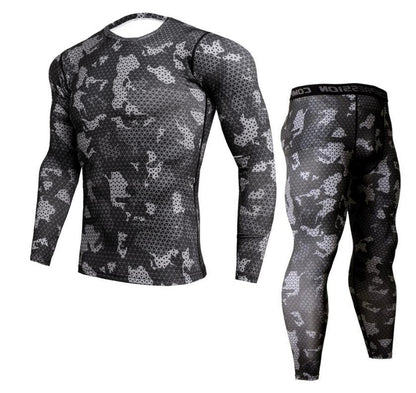 Eric – Men's Camouflage Jogger Set with Compression T-shirt