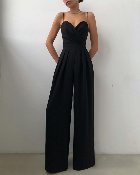 Wendy – Minimalist Jumpsuit with Straight Waist and Mop