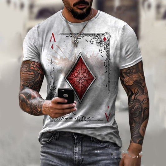 Guy – Playing Card Printing Men's T-Shirt
