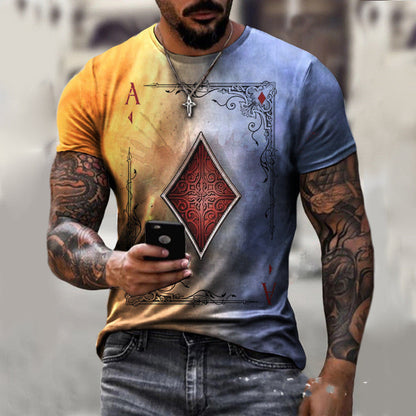 Guy – Playing Card Printing Men's T-Shirt
