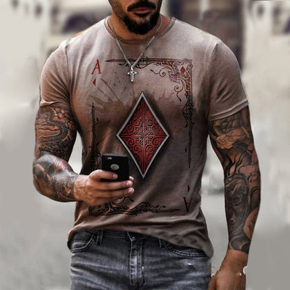 Guy – Playing Card Printing Men's T-Shirt