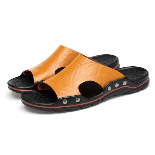 Sharon – Large Size Casual Non-Slip Vegan Leather Slippers