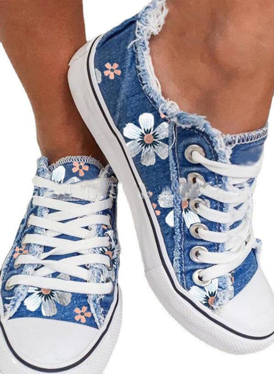 Ann – Korean Denim Canvas Shoes