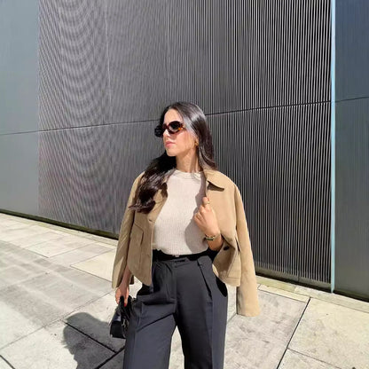 Lucy – Elegant Retro Lapel Fashionable All-Matching Jacket