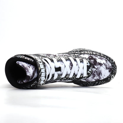 Jacob – High-Top Boxing Sneakers in Graffiti Style