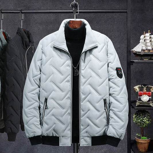 Anthony – Compressed Cotton Stand Collar Jacket
