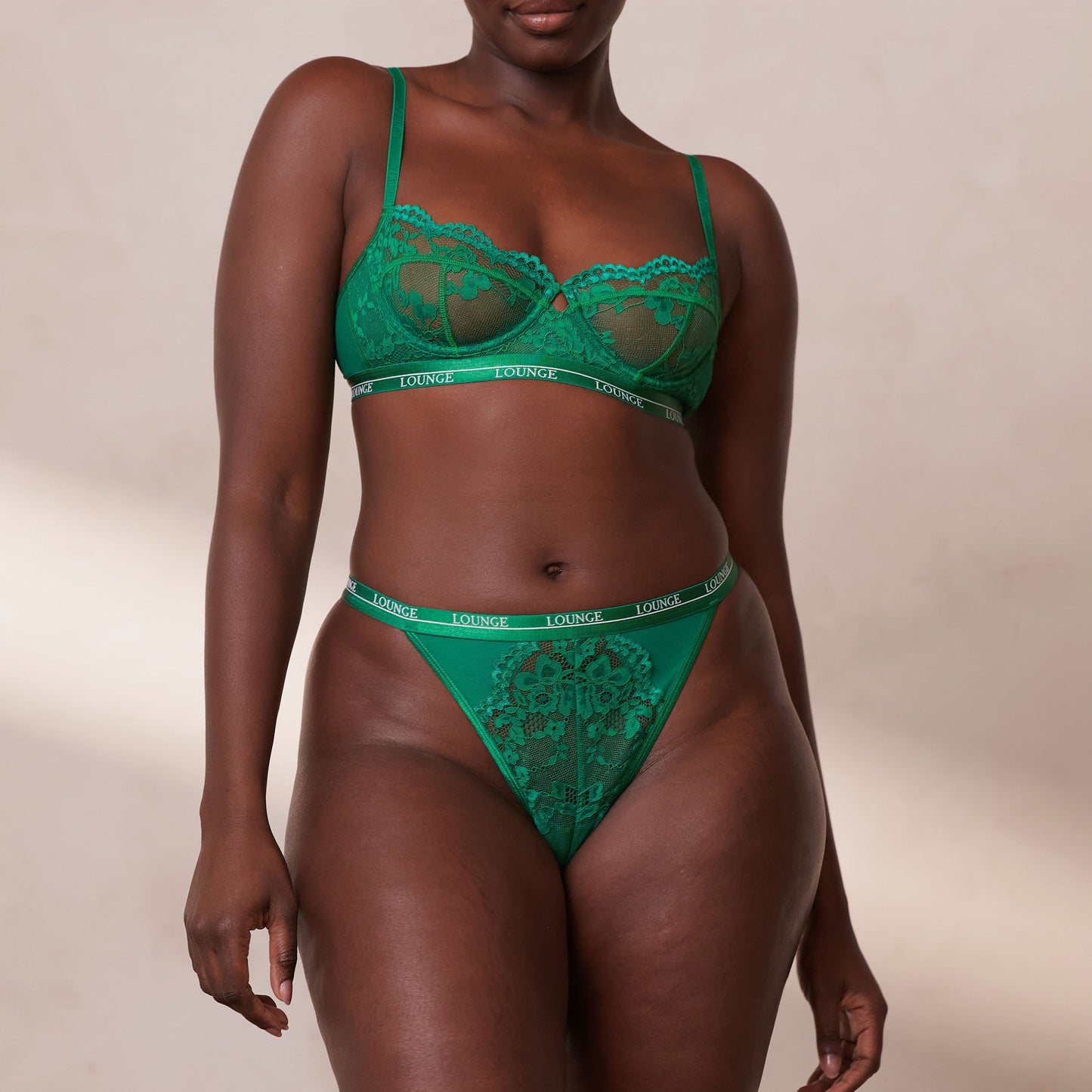 Emma – Women's Balcony Bra in Emerald Green