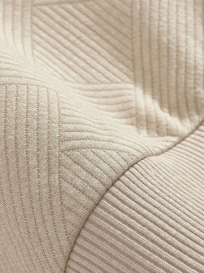 Men's Smart-Casual Textured Half-Zip Pullover Sweatshirt
