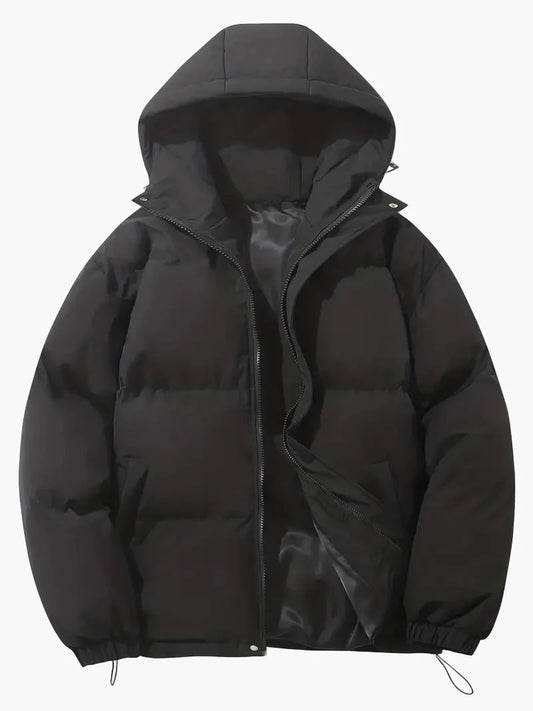 Men's Classic Winter Puffer Jacket with Hood – Warm Insulated Everyday Outerwear