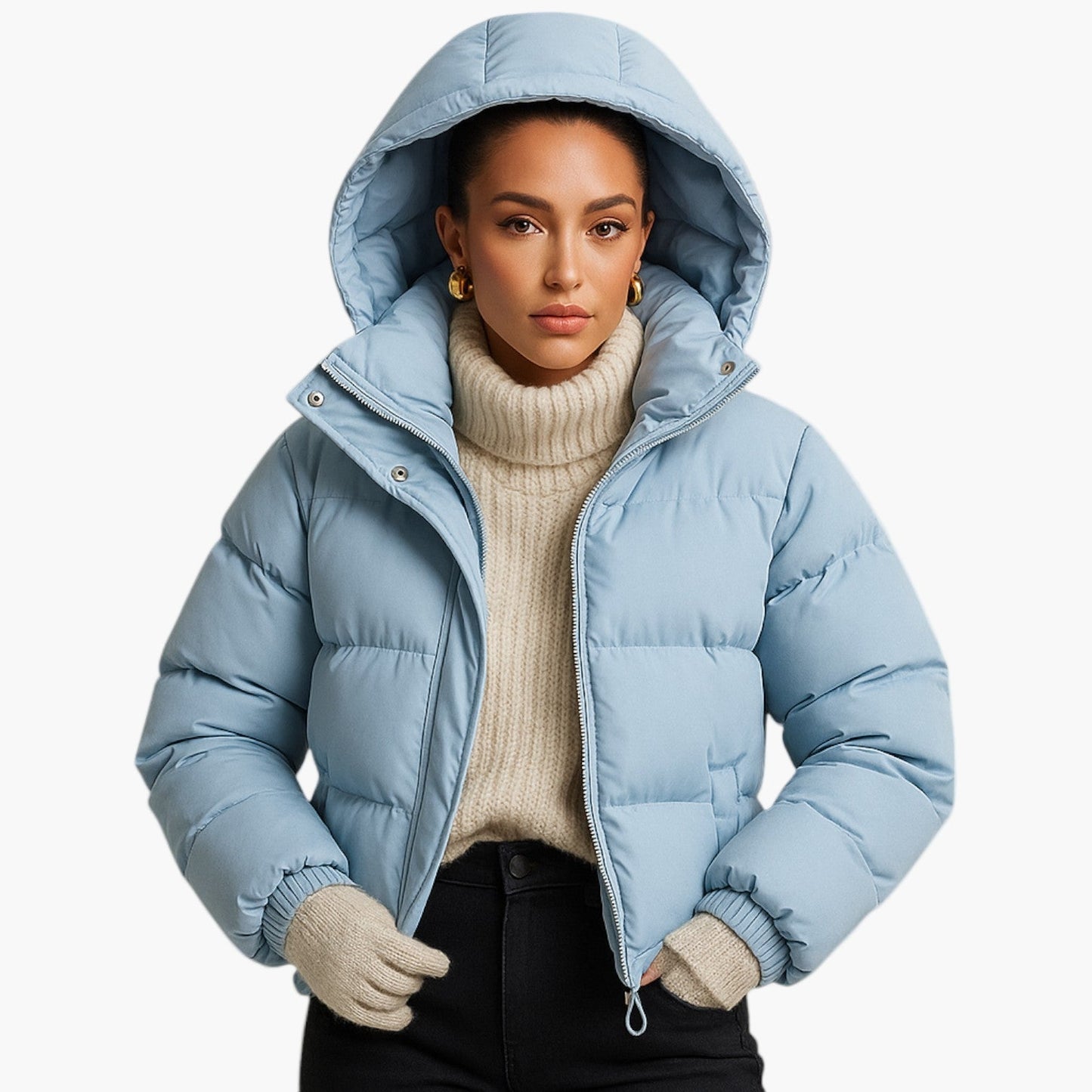 Men's Winter Hooded Puffer Parka Jacket for Urban and Outdoor Use