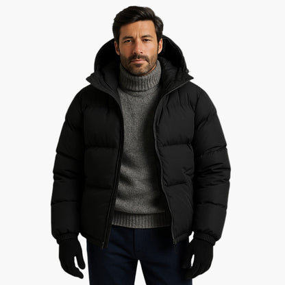 Men's Winter Hooded Puffer Parka Jacket for Urban and Outdoor Use