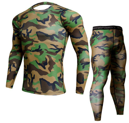 Eric – Men's Camouflage Jogger Set with Compression T-shirt
