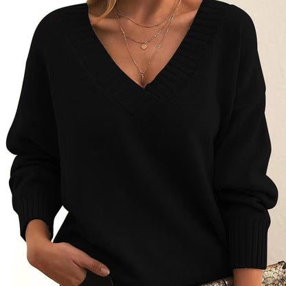 Melanie – Loose V-neck Casual Sweater