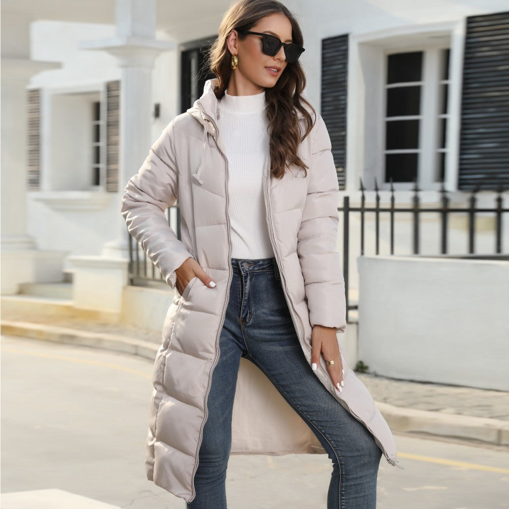 Hayley – Mid-Length Slim Fit Vegan Cotton Padded Jacket