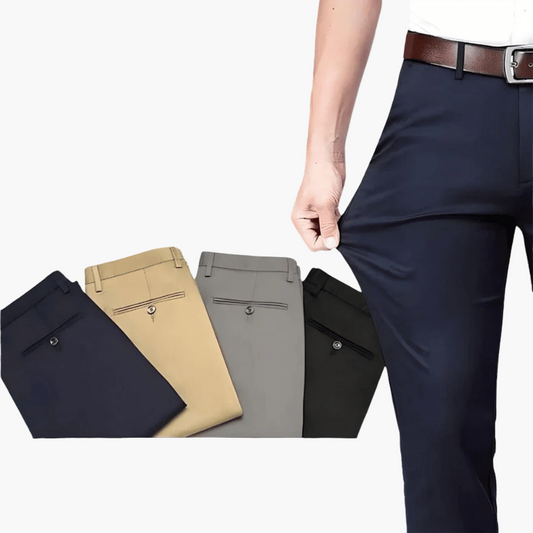 Men's Slim Fit Stretch Business Casual Trousers