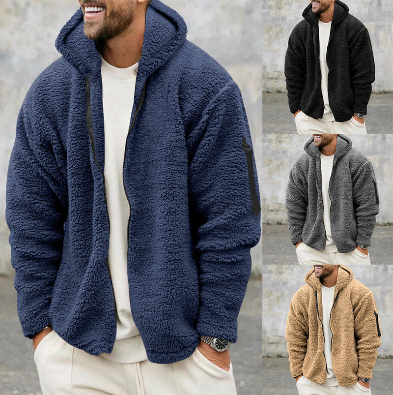 Isaac – Plush Hooded Jacket for Men