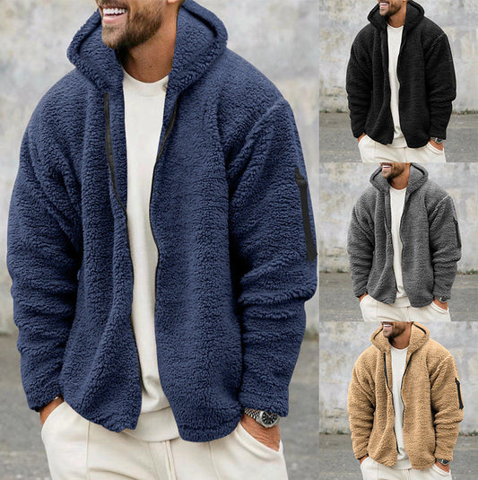 Isaac – Plush Hooded Jacket for Men