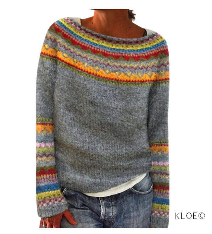 Gabrielle – Multicolor Loose Fashion Pullover Sweater