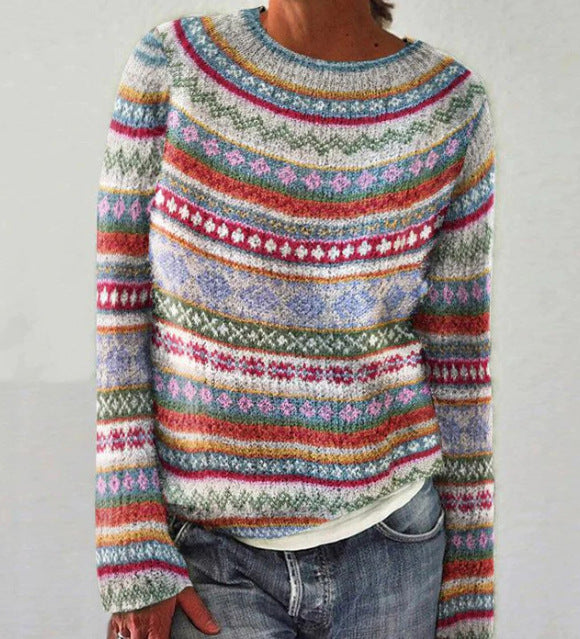 Gabrielle – Multicolor Loose Fashion Pullover Sweater