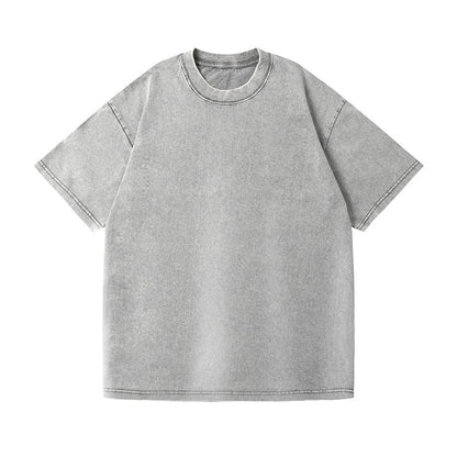 Jim – Loose Cotton Washed T-shirt with Drop-Shoulder