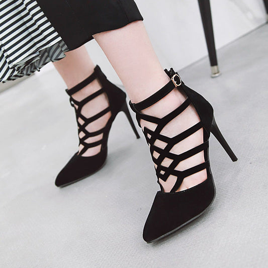Natalie – High Heel Cutout Roman Shoes