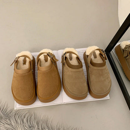 Adele – Thick-soled Furry Half Slippers