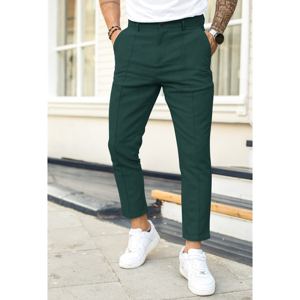 Bobby – Men's Casual Suit Pants with Double Fold Line