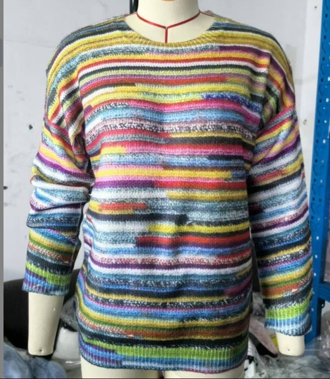 Gabrielle – Multicolor Loose Fashion Pullover Sweater