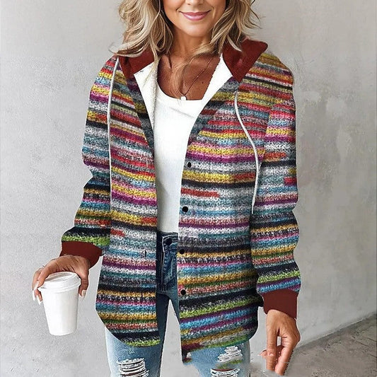 Samantha – Women's Plaid Woolen Jacket with Large Checks