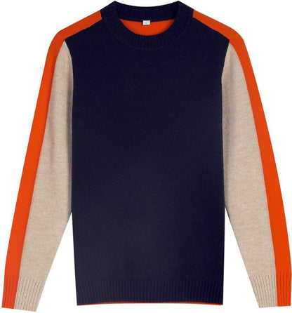Women's Modern Graphic Stripe Pullover Sweater - Trendy Casual Urban Style