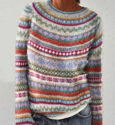 Gabrielle – Multicolor Loose Fashion Pullover Sweater
