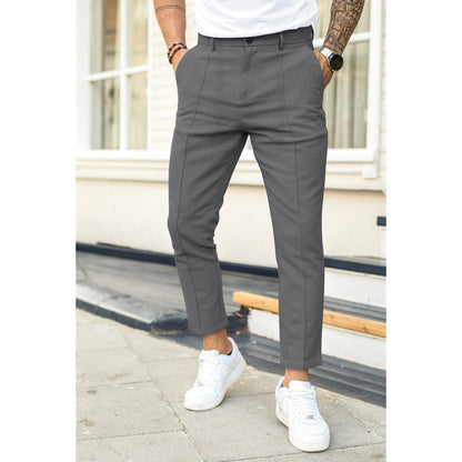 Bobby – Men's Casual Suit Pants with Double Fold Line