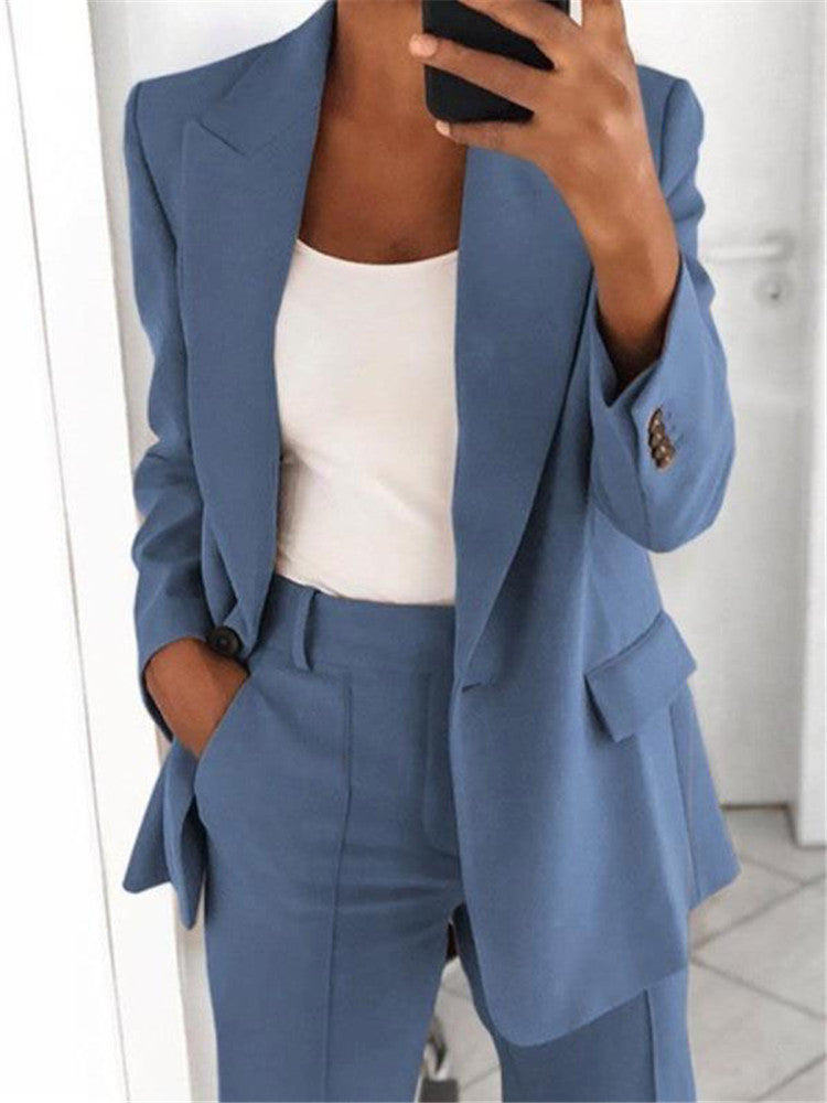 Nicole – Fashion Polo Collar Slim-fit Cardigan Suit Jacket