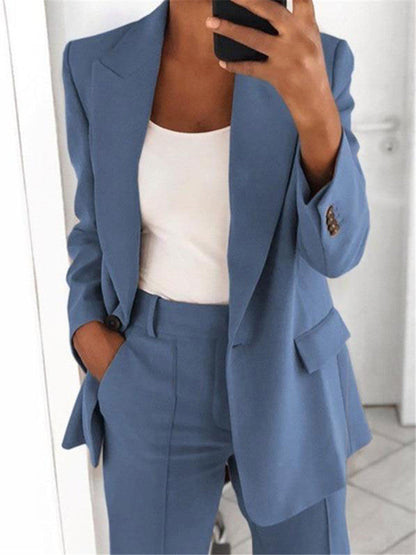 Nicole – Fashion Polo Collar Slim-fit Cardigan Suit Jacket