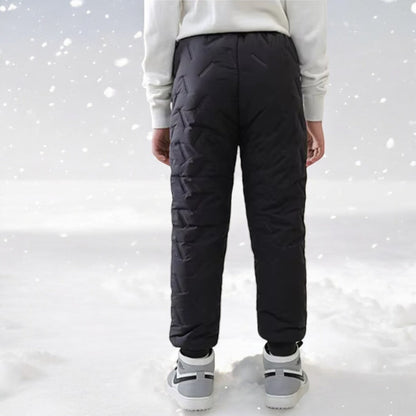 Children's Outdoor Winter Pants Fleece-Lined Waterproof Windproof Snow Trousers