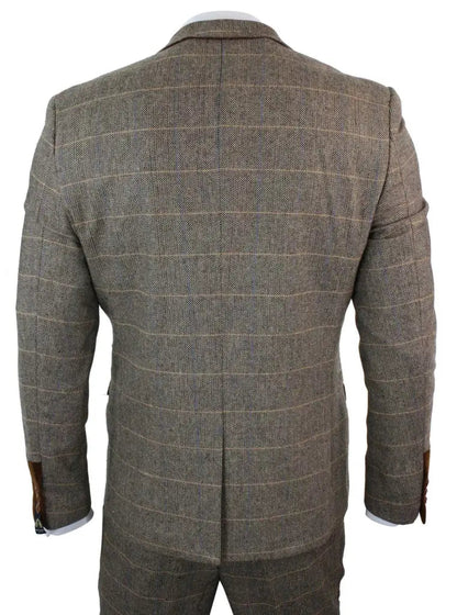 Men's Classic Double Breasted Three-Piece Suit – British Style Formalwear for Weddings and Events